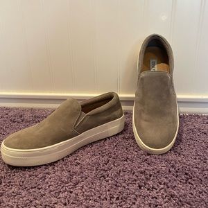 Grey suede Steve Madden sneakers